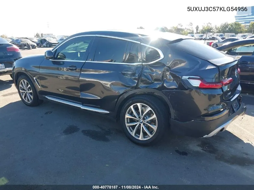 2019 BMW X4 xDrive30I VIN: 5UXUJ3C57KLG54956 Lot: 40778187