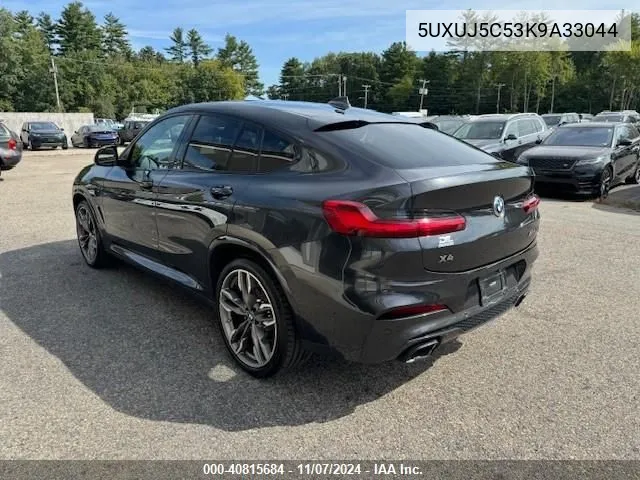 2019 BMW X4 M40I VIN: 5UXUJ5C53K9A33044 Lot: 40815684