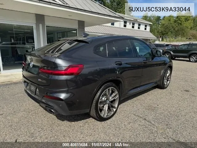 2019 BMW X4 M40I VIN: 5UXUJ5C53K9A33044 Lot: 40815684