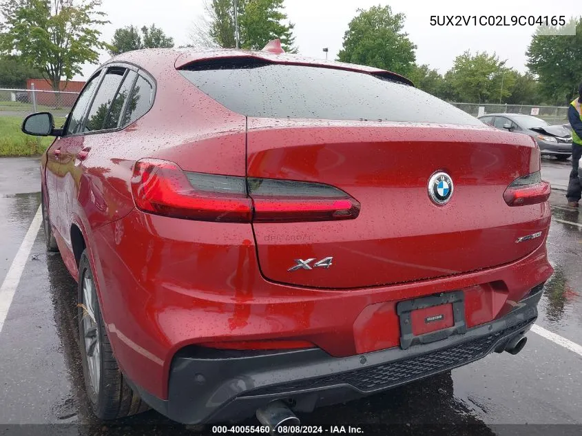 2020 BMW X4 xDrive30I VIN: 5UX2V1C02L9C04165 Lot: 40055460