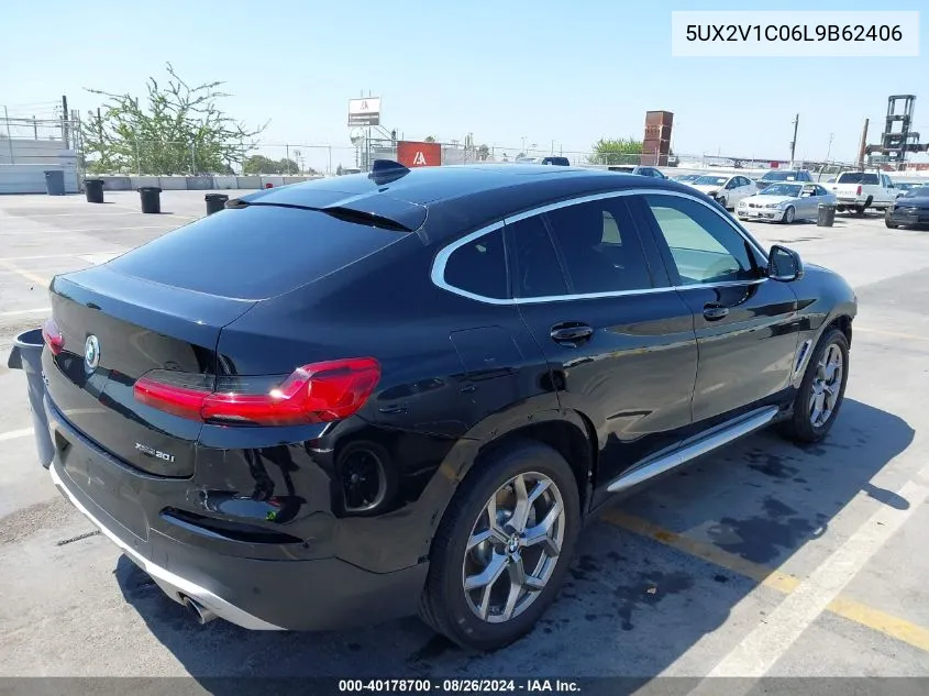 2020 BMW X4 xDrive30I VIN: 5UX2V1C06L9B62406 Lot: 40178700