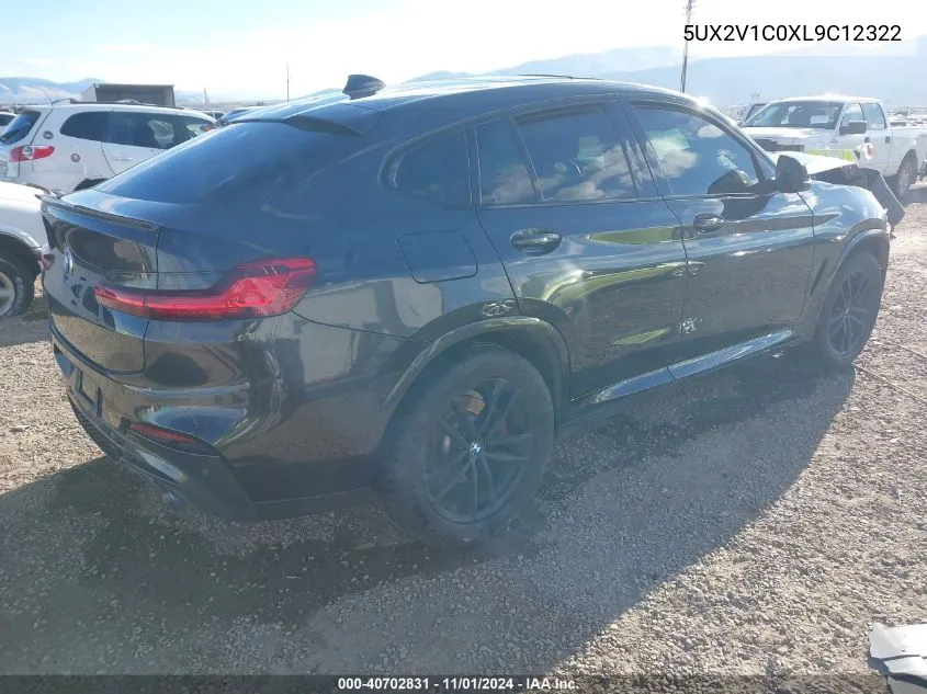 2020 BMW X4 xDrive30I VIN: 5UX2V1C0XL9C12322 Lot: 40702831