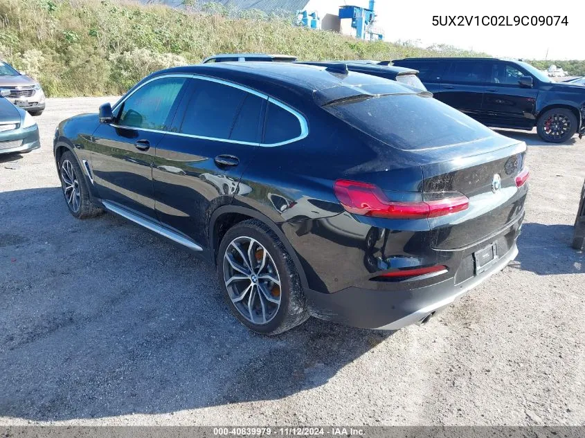 2020 BMW X4 xDrive30I VIN: 5UX2V1C02L9C09074 Lot: 40839979