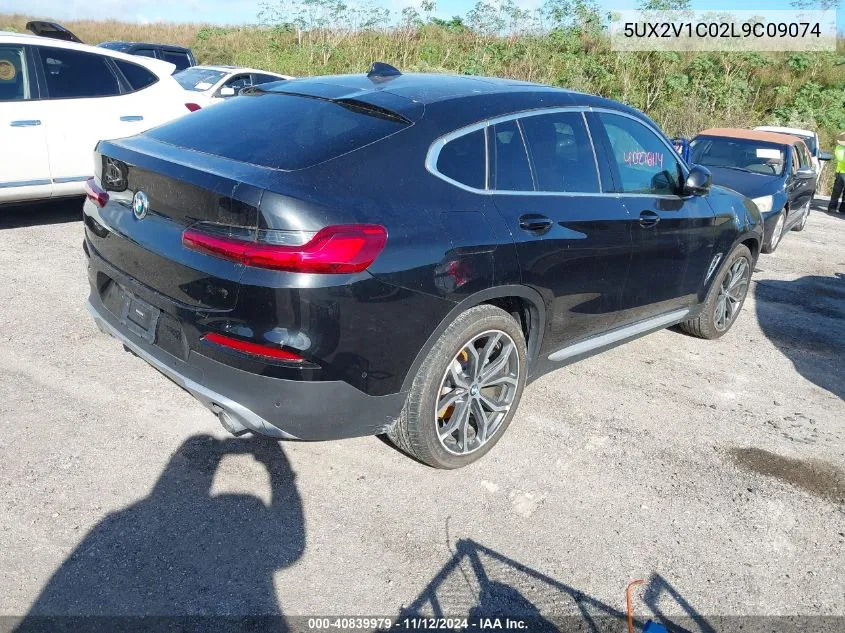 2020 BMW X4 xDrive30I VIN: 5UX2V1C02L9C09074 Lot: 40839979