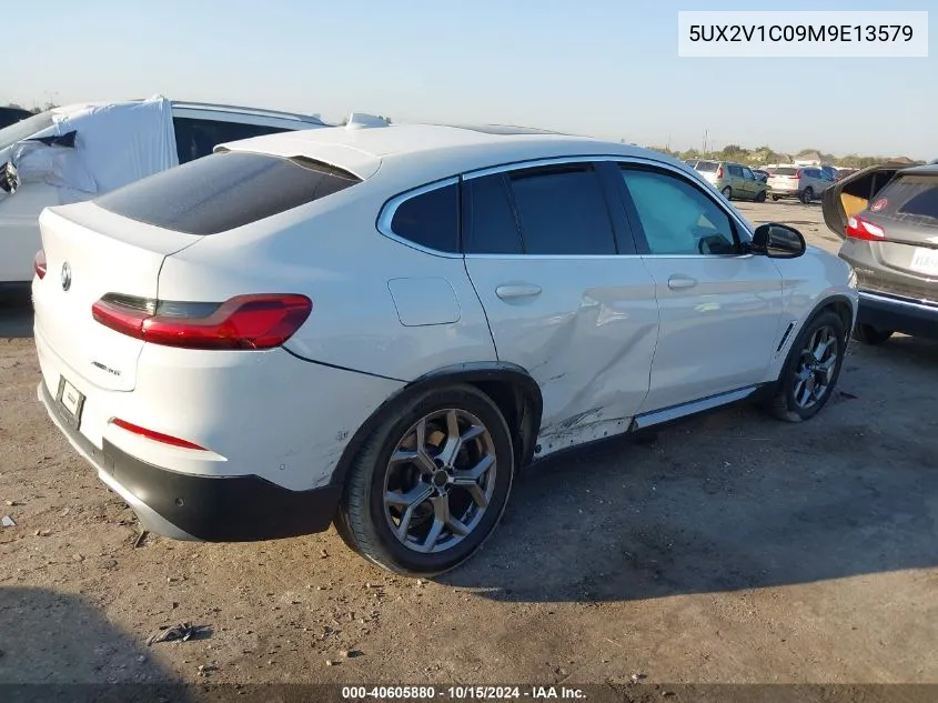 2021 BMW X4 xDrive30I VIN: 5UX2V1C09M9E13579 Lot: 40605880