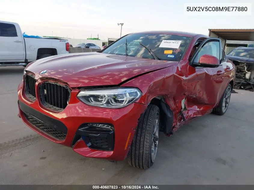 2021 BMW X4 M40I VIN: 5UX2V5C08M9E77880 Lot: 40607823