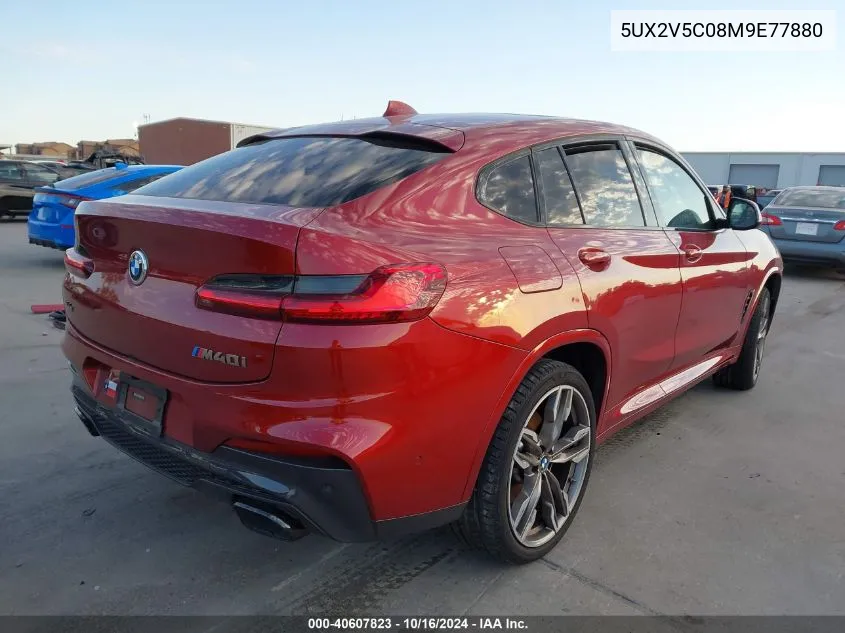 2021 BMW X4 M40I VIN: 5UX2V5C08M9E77880 Lot: 40607823