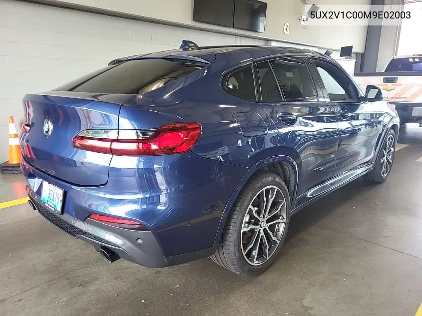 2021 BMW X4 xDrive30I VIN: 5UX2V1C00M9E02003 Lot: 40697182