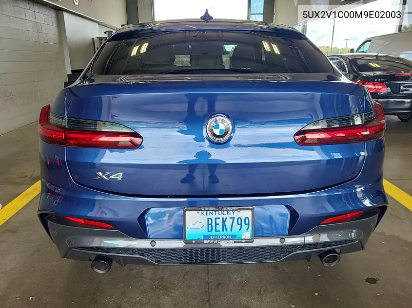 2021 BMW X4 xDrive30I VIN: 5UX2V1C00M9E02003 Lot: 40697182