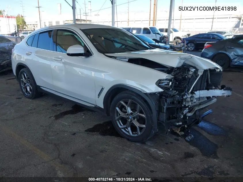 2021 BMW X4 xDrive30I VIN: 5UX2V1C00M9E41898 Lot: 40752746