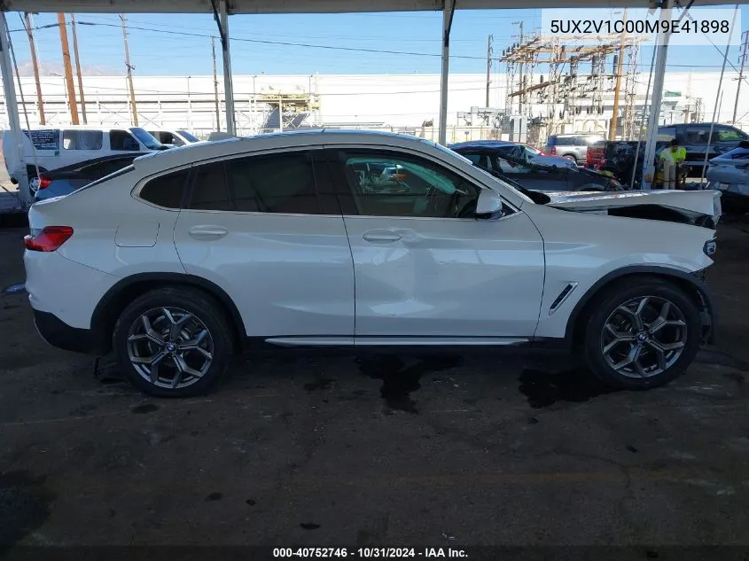 2021 BMW X4 xDrive30I VIN: 5UX2V1C00M9E41898 Lot: 40752746