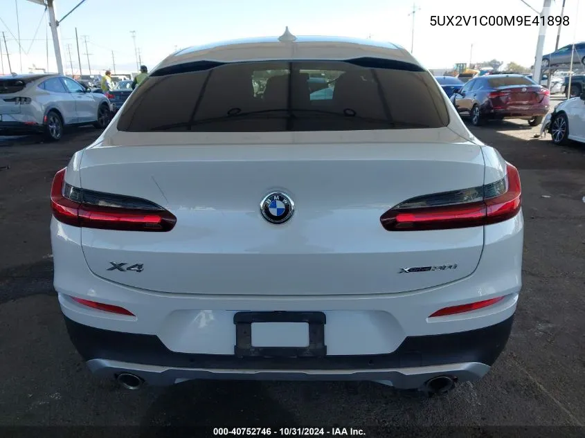 2021 BMW X4 xDrive30I VIN: 5UX2V1C00M9E41898 Lot: 40752746