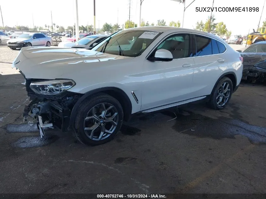 2021 BMW X4 xDrive30I VIN: 5UX2V1C00M9E41898 Lot: 40752746