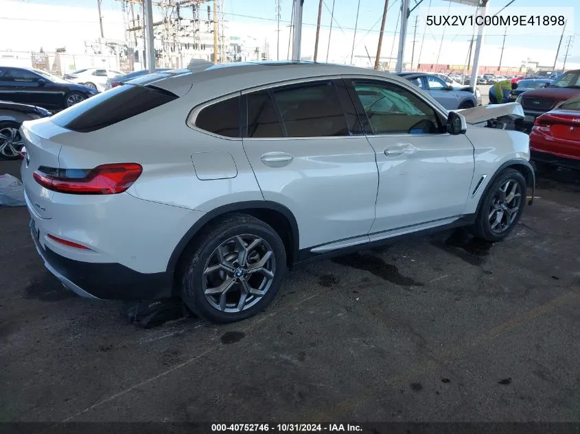 2021 BMW X4 xDrive30I VIN: 5UX2V1C00M9E41898 Lot: 40752746