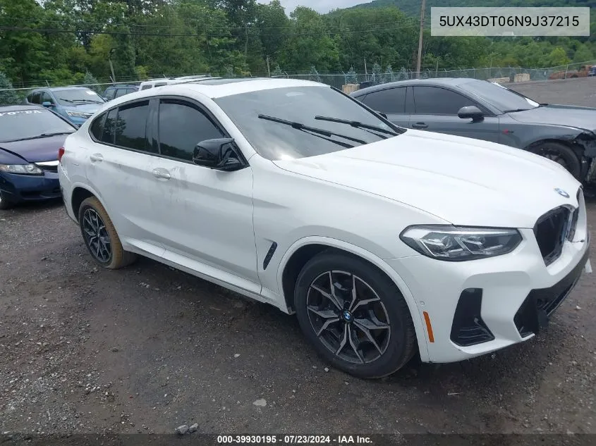 2022 BMW X4 M40I VIN: 5UX43DT06N9J37215 Lot: 39930195