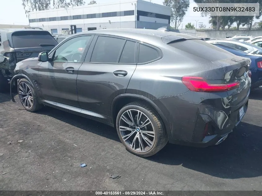 5UX33DT08N9K32483 2022 BMW X4 xDrive30I