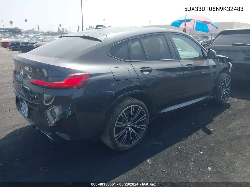 5UX33DT08N9K32483 2022 BMW X4 xDrive30I