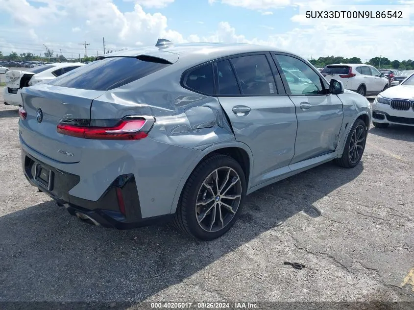 5UX33DT00N9L86542 2022 BMW X4 xDrive30I