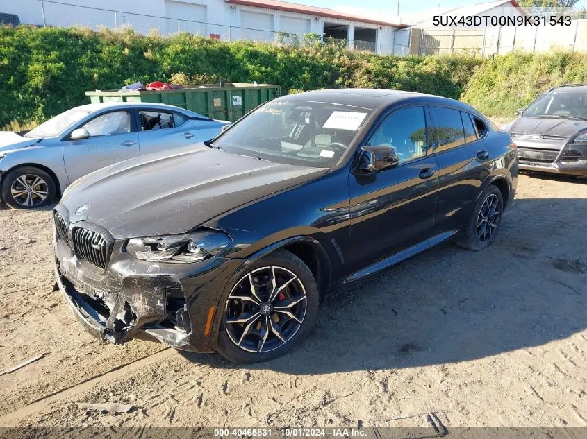 5UX43DT00N9K31543 2022 BMW X4 M40I