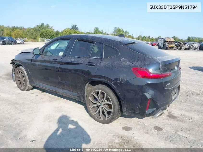 2023 BMW X4 VIN: 5UX33DT05P9N51794 Lot: 12095816