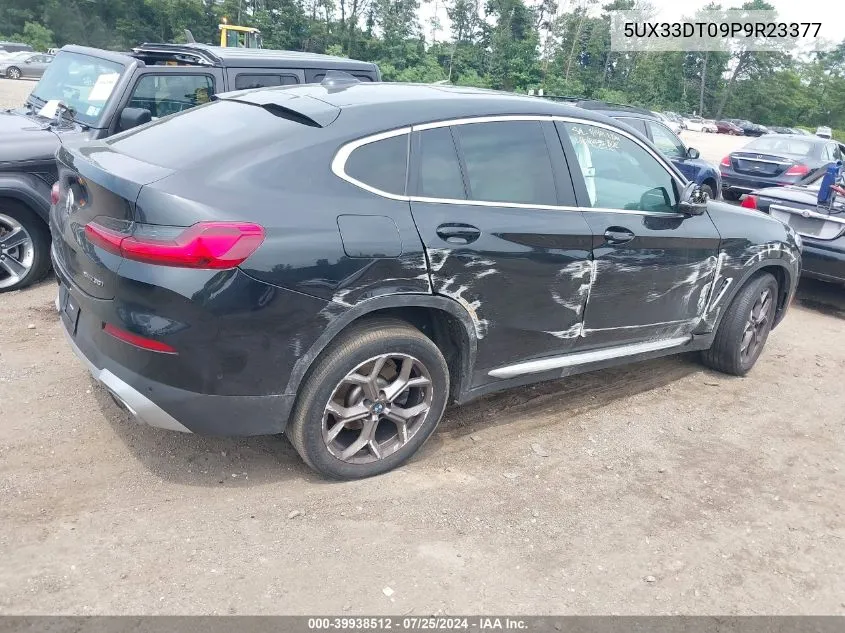 2023 BMW X4 xDrive30I VIN: 5UX33DT09P9R23377 Lot: 39938512