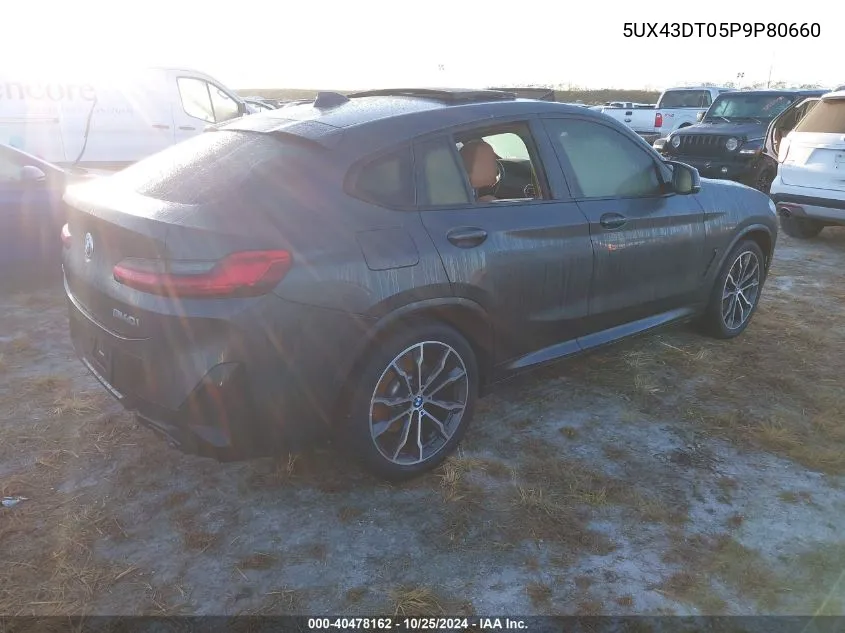 2023 BMW X4 M40I VIN: 5UX43DT05P9P80660 Lot: 40478162