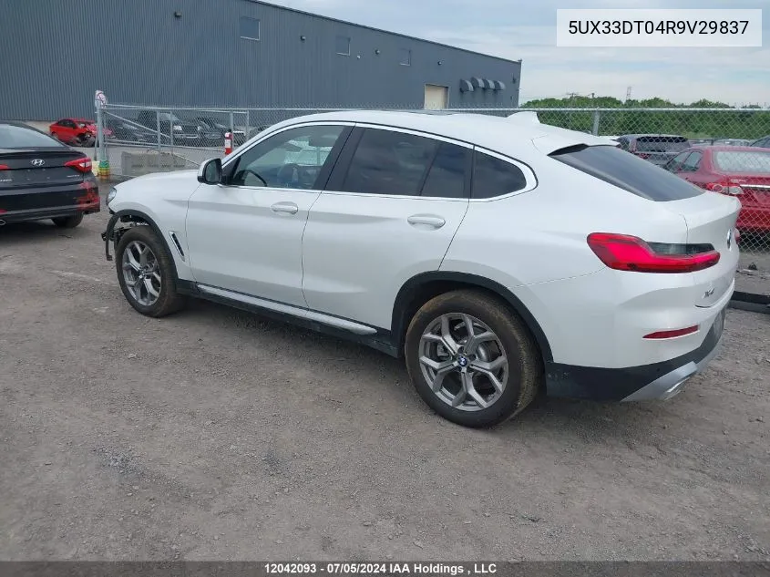 2024 BMW X4 VIN: 5UX33DT04R9V29837 Lot: 12042093