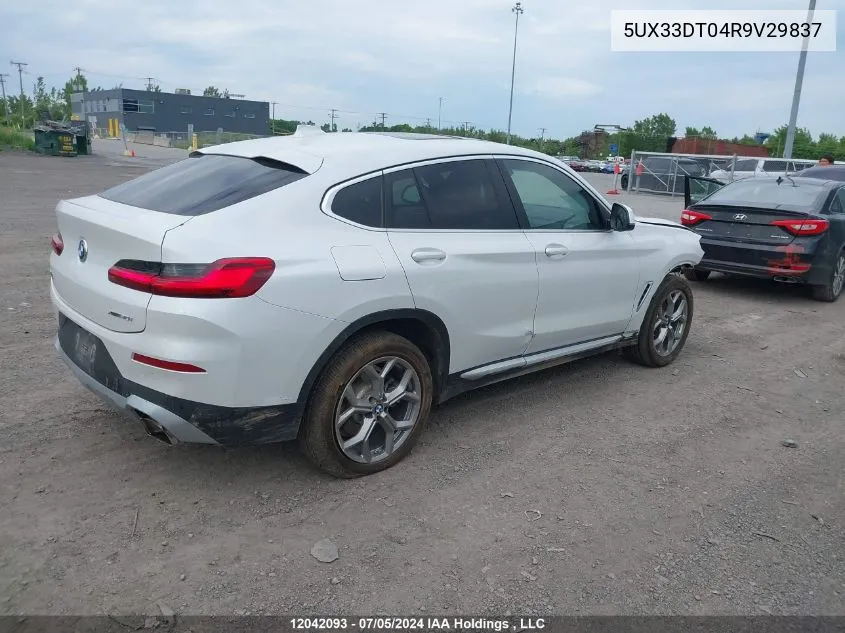 2024 BMW X4 VIN: 5UX33DT04R9V29837 Lot: 12042093