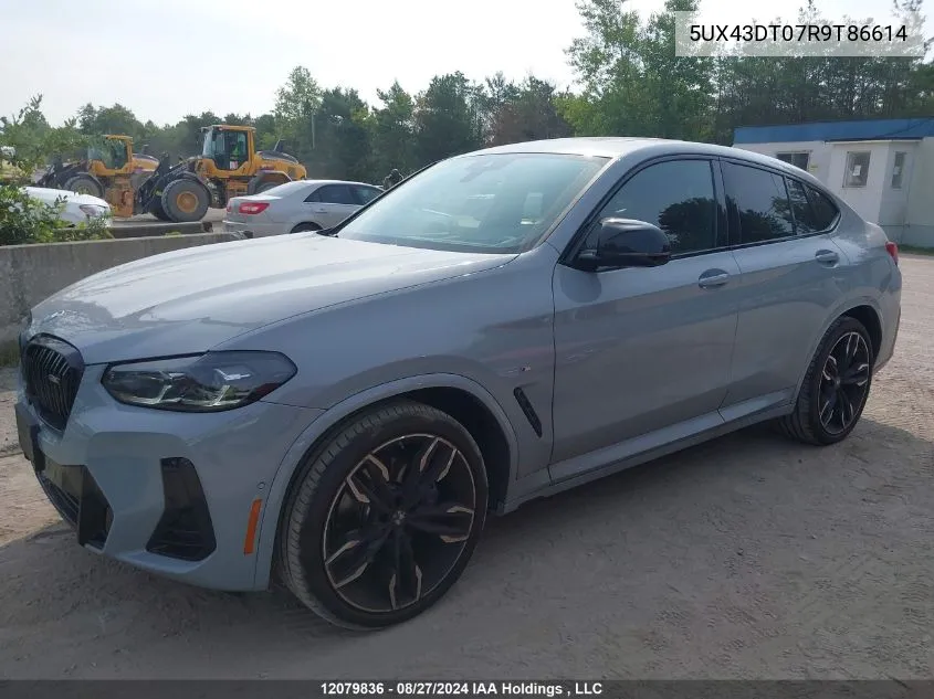 2024 BMW X4 M40I VIN: 5UX43DT07R9T86614 Lot: 12079836