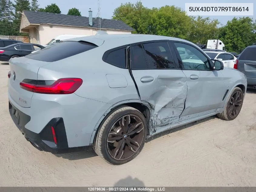 2024 BMW X4 M40I VIN: 5UX43DT07R9T86614 Lot: 12079836