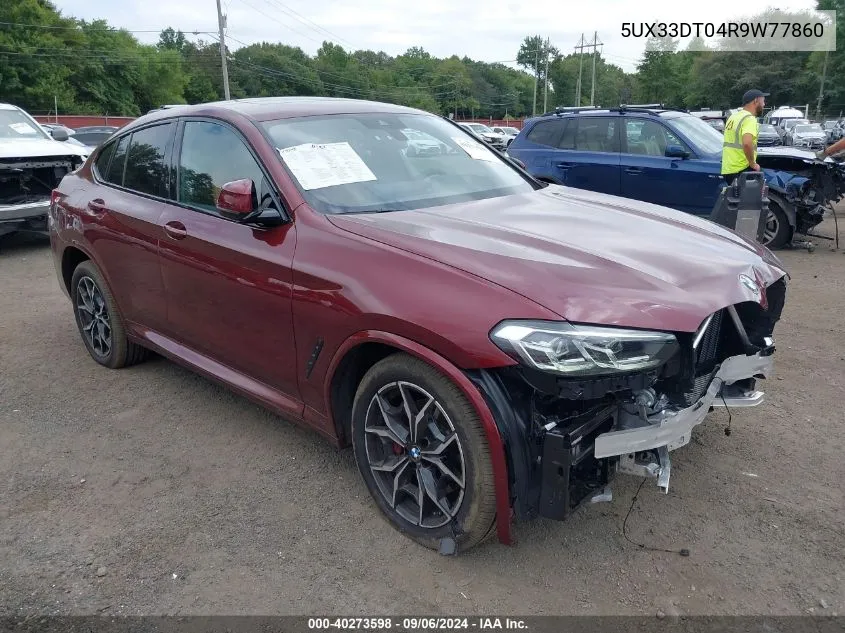 2024 BMW X4 xDrive30I VIN: 5UX33DT04R9W77860 Lot: 40273598