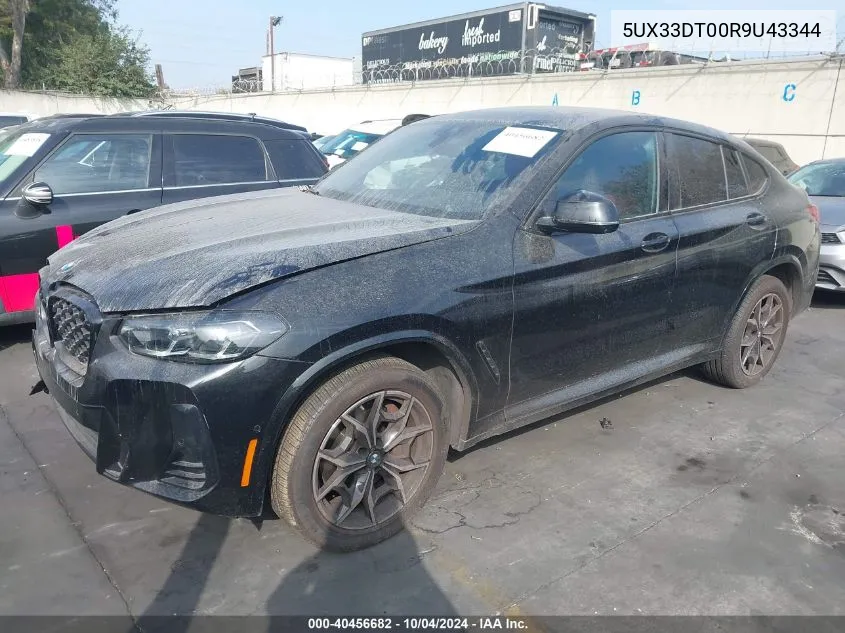 2024 BMW X4 xDrive30I VIN: 5UX33DT00R9U43344 Lot: 40456682