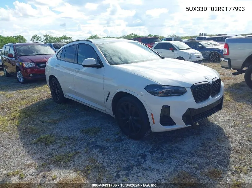 2024 BMW X4 xDrive30I VIN: 5UX33DT02R9T77993 Lot: 40491786