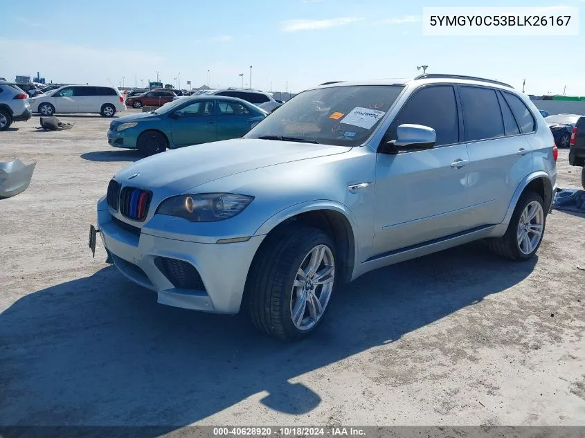 5YMGY0C53BLK26167 2011 BMW X5 M