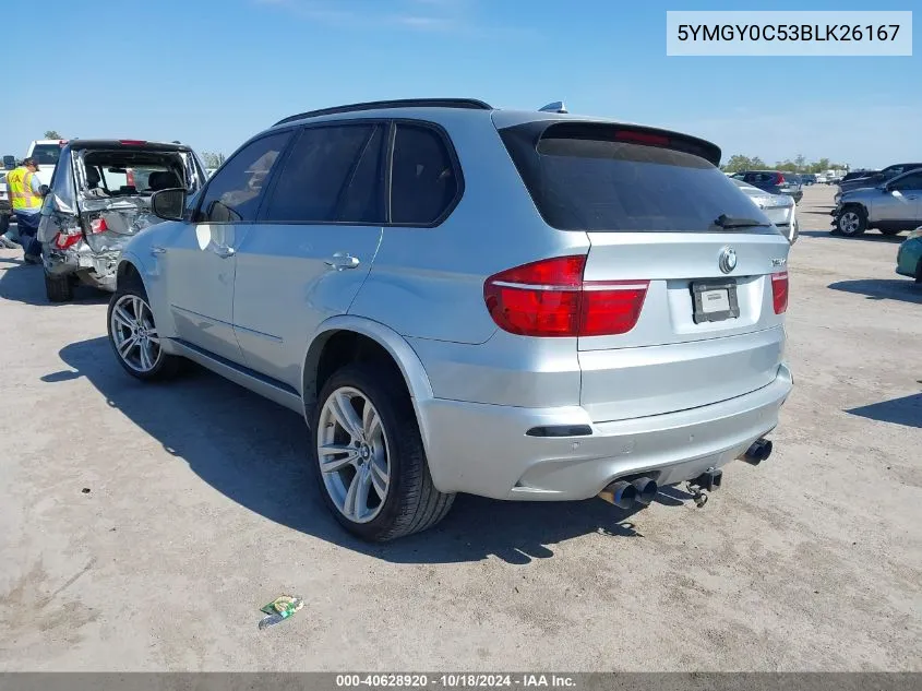 5YMGY0C53BLK26167 2011 BMW X5 M