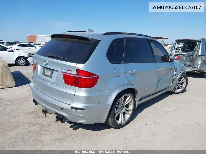 5YMGY0C53BLK26167 2011 BMW X5 M