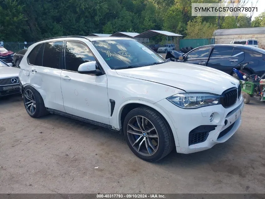 5YMKT6C57G0R78071 2016 BMW X5 M