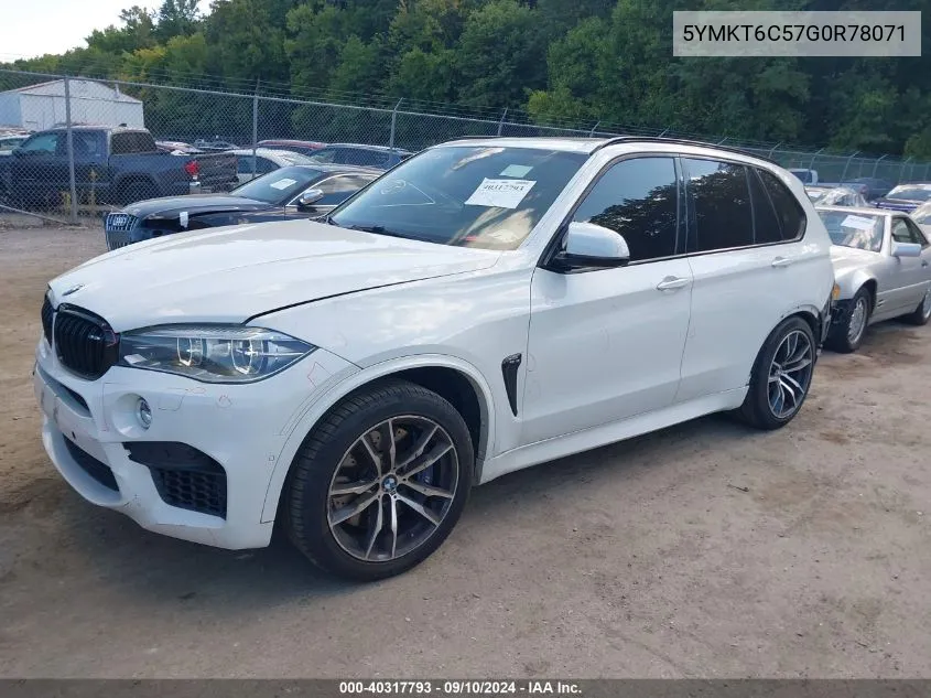 5YMKT6C57G0R78071 2016 BMW X5 M