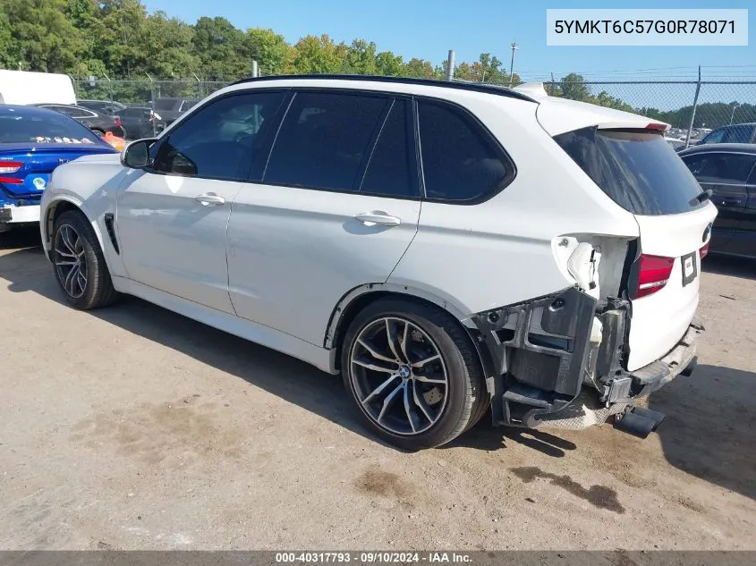 5YMKT6C57G0R78071 2016 BMW X5 M