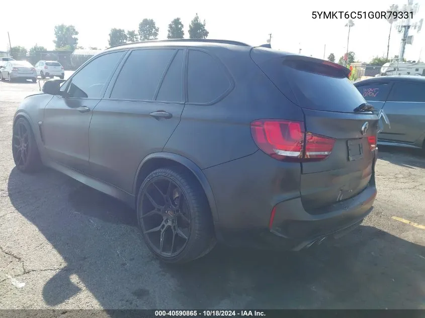 5YMKT6C51G0R79331 2016 BMW X5 M M