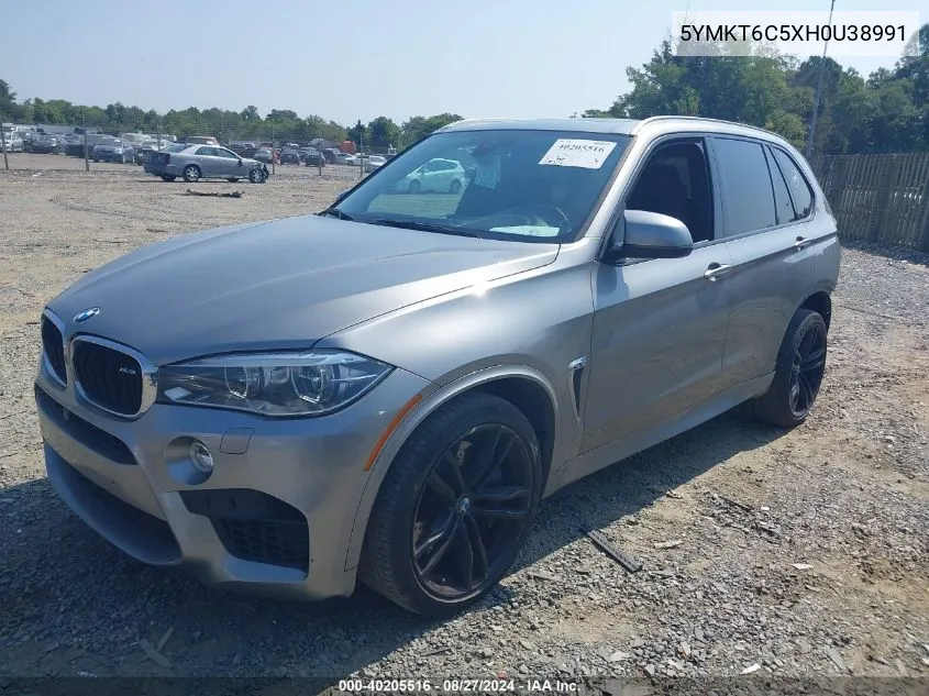 2017 BMW X5 M VIN: 5YMKT6C5XH0U38991 Lot: 40205516