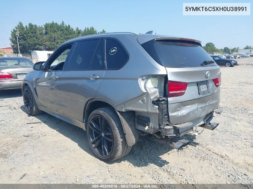 2017 BMW X5 M VIN: 5YMKT6C5XH0U38991 Lot: 40205516