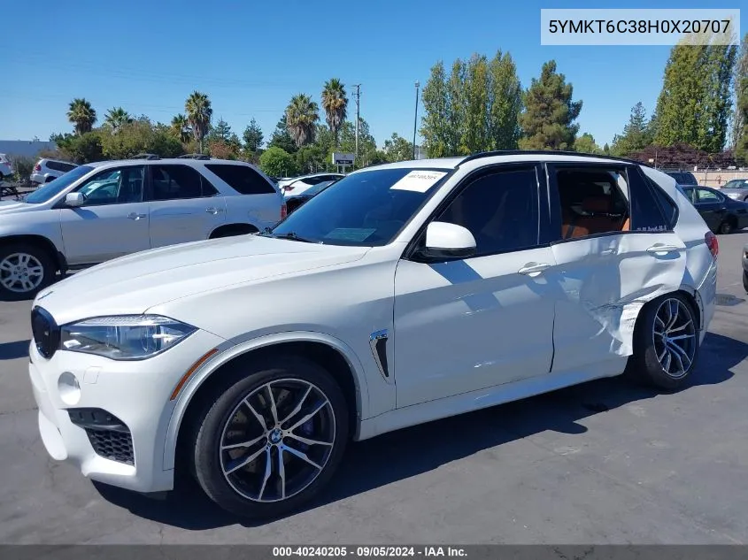 2017 BMW X5 M M VIN: 5YMKT6C38H0X20707 Lot: 40240205