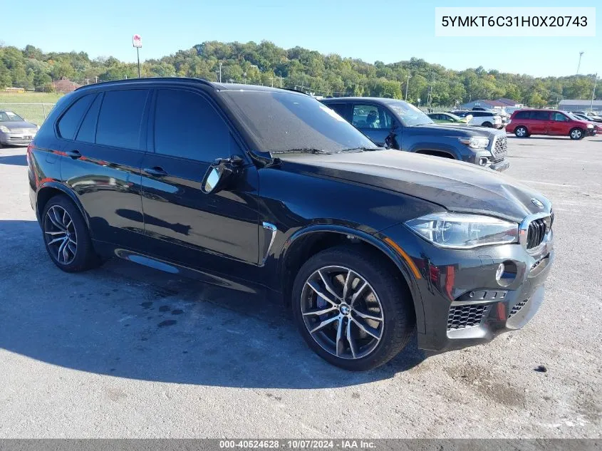 2017 BMW X5 M VIN: 5YMKT6C31H0X20743 Lot: 40524628