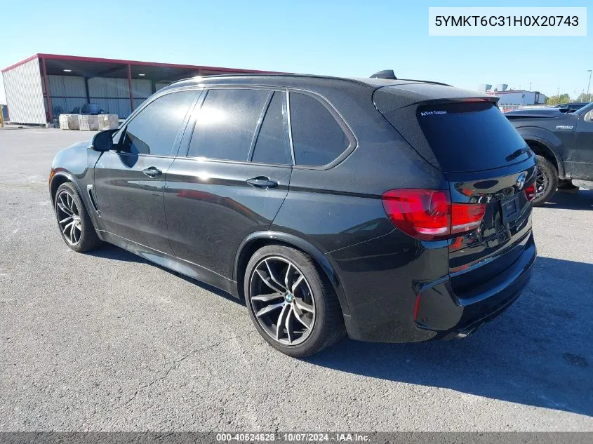 5YMKT6C31H0X20743 2017 BMW X5 M