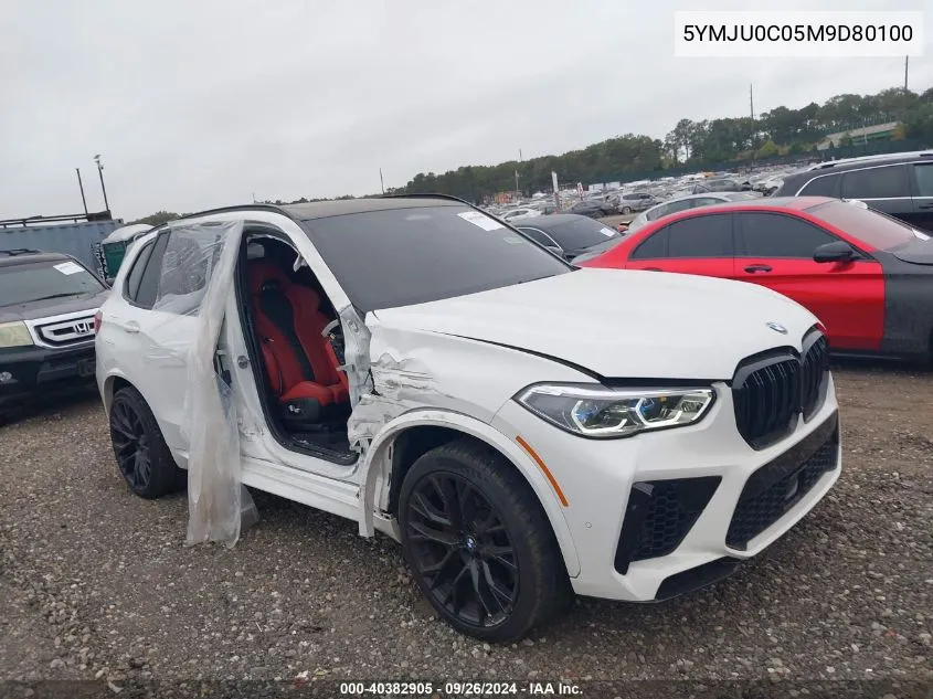 2021 BMW X5 M VIN: 5YMJU0C05M9D80100 Lot: 40382905