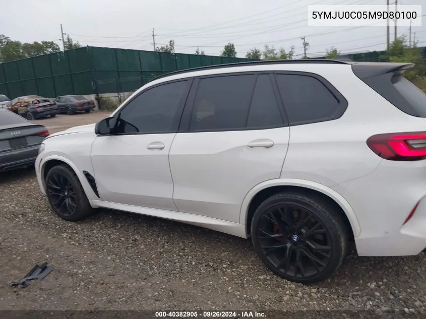 2021 BMW X5 M VIN: 5YMJU0C05M9D80100 Lot: 40382905