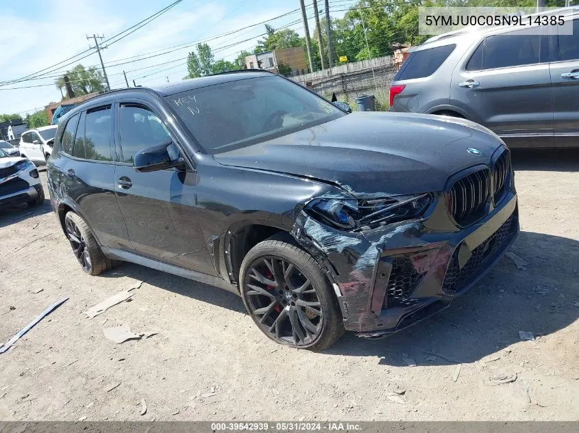 2022 BMW X5 M VIN: 5YMJU0C05N9L14385 Lot: 39542939