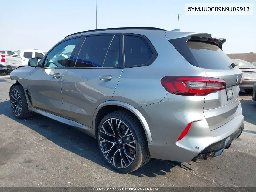 2022 BMW X5 M VIN: 5YMJU0C09N9J09913 Lot: 39811785