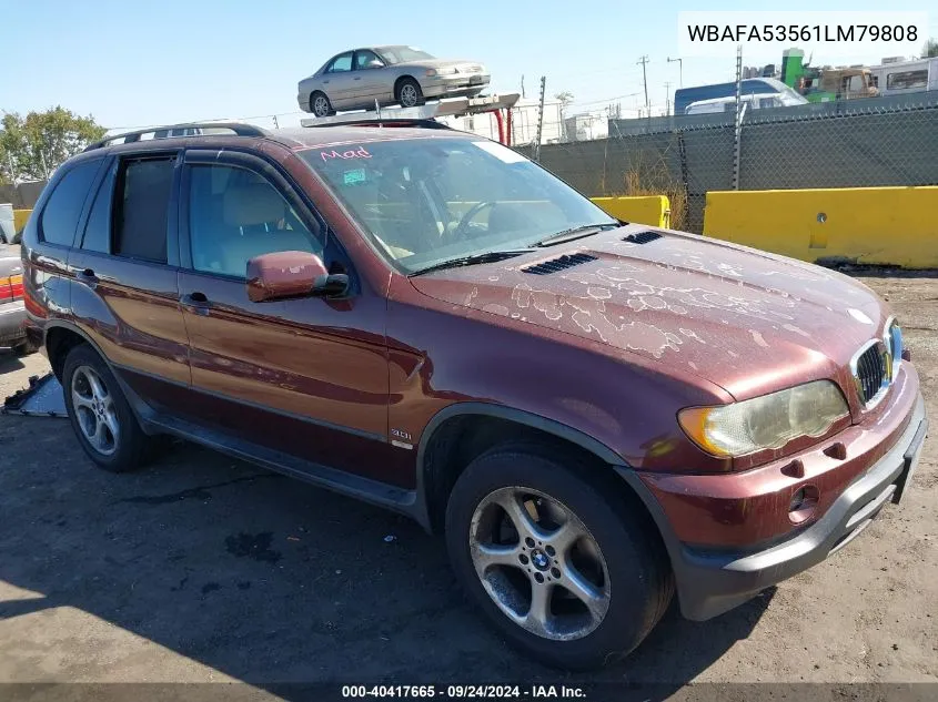 2001 BMW X5 3.0 VIN: WBAFA53561LM79808 Lot: 40417665